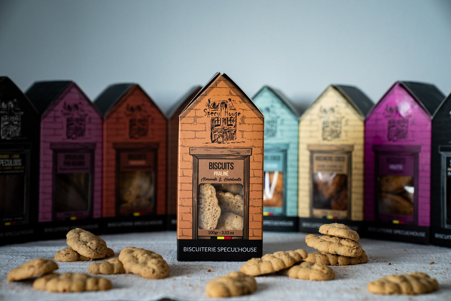 Praline biscuits (hazelnuts & almonds) - 100 gr