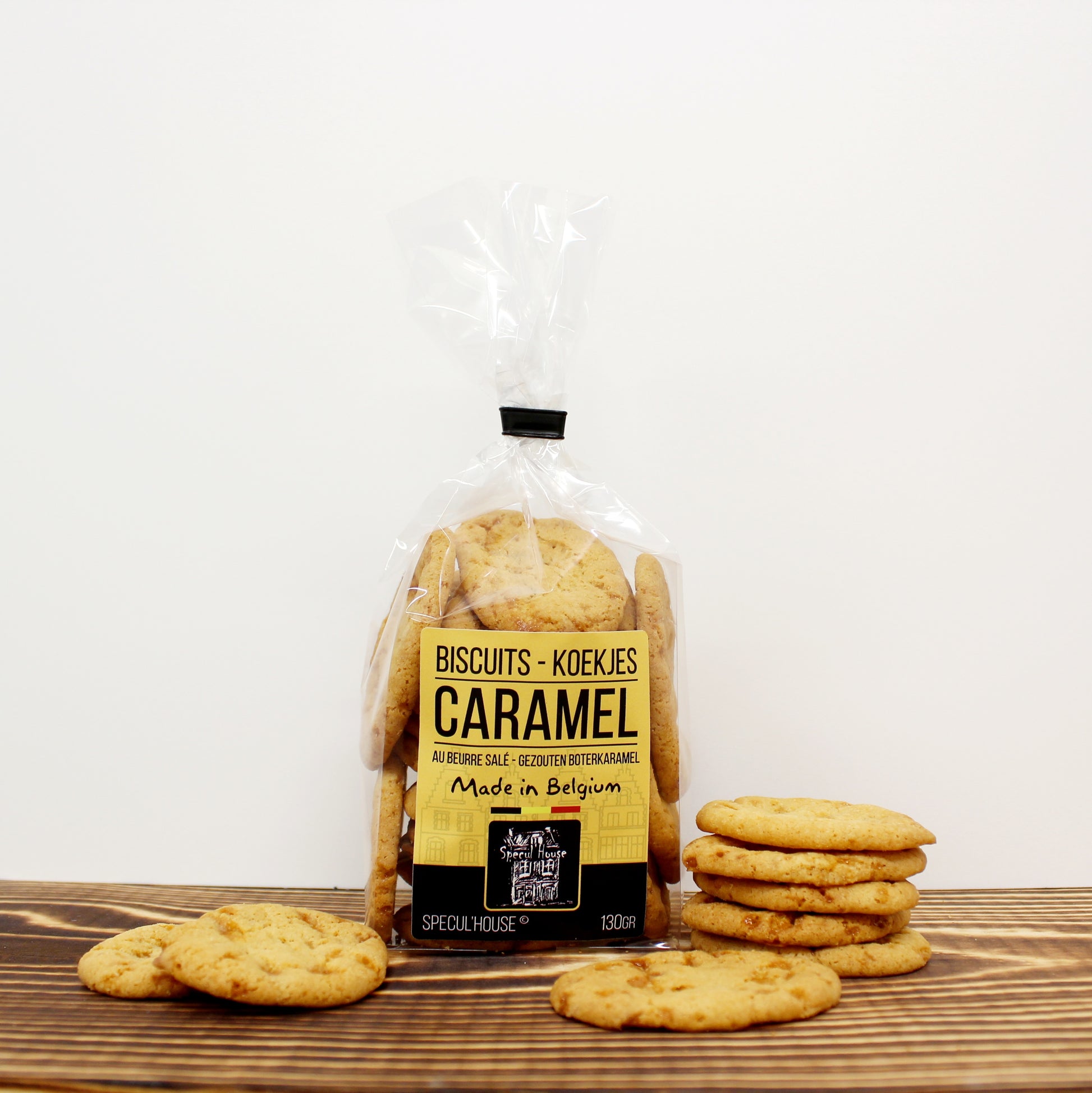 Crunchy caramel biscuits with salted butter - 130 gr