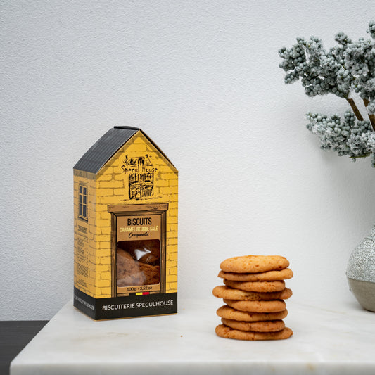 Koekjes 'knapperig' met gezouten boterkaramel - 130 gr